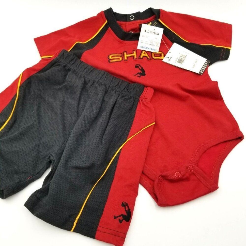 Shaq Shaquille O’Neil NBA Basketball 2 Piece Romper Shorts Set 18 mos